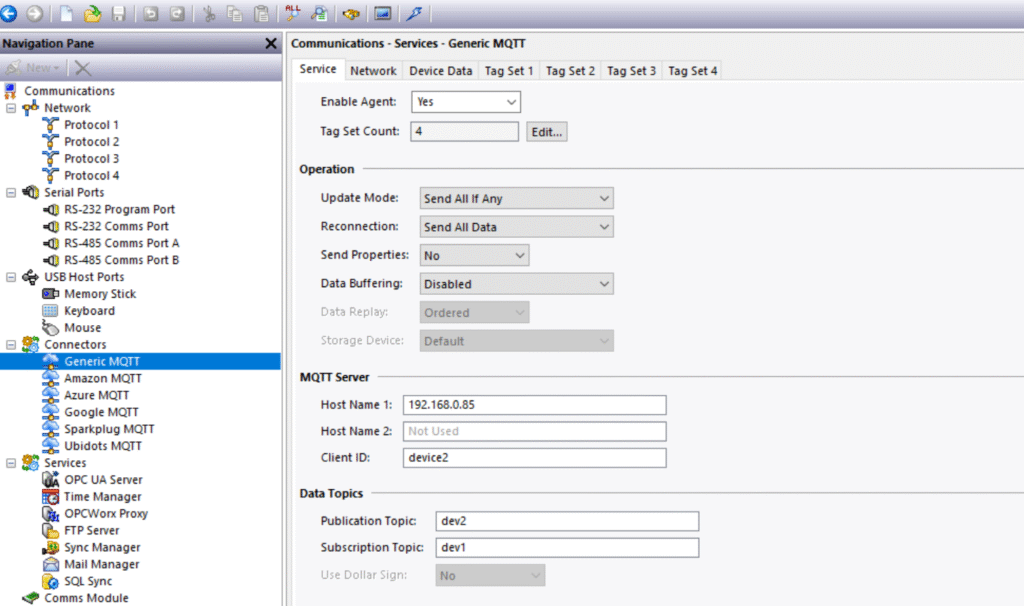 crimson 3.1 / 3.2 generic mqtt 