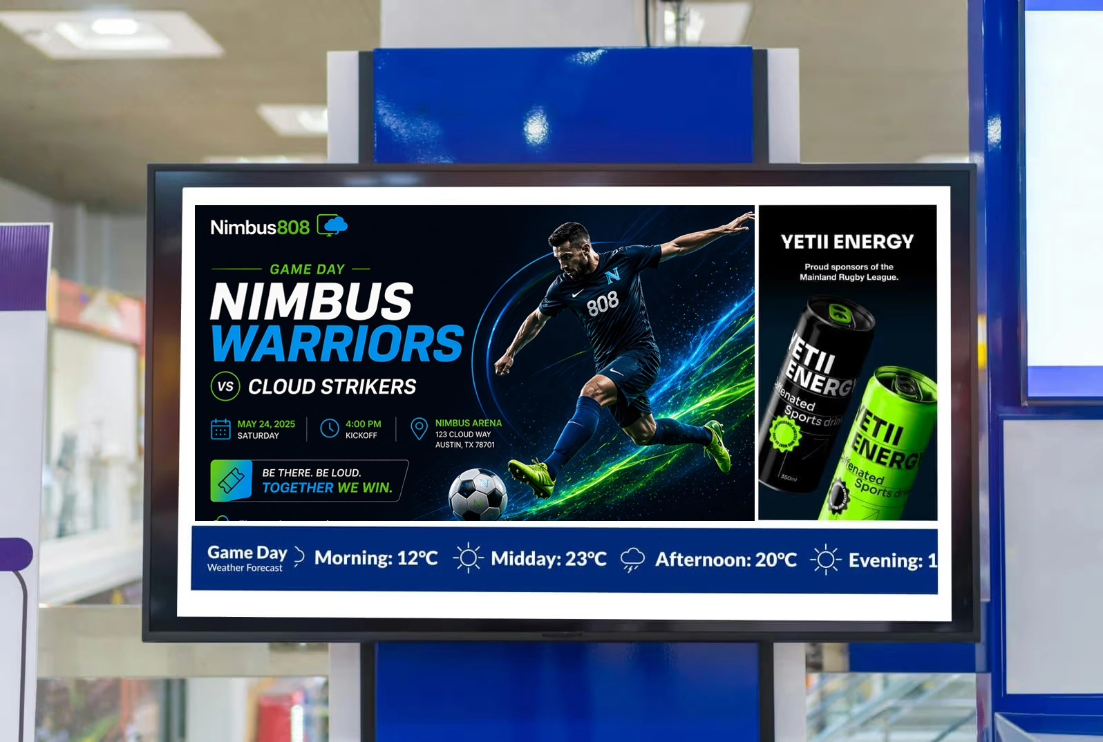 Digital Sign Sports Event display